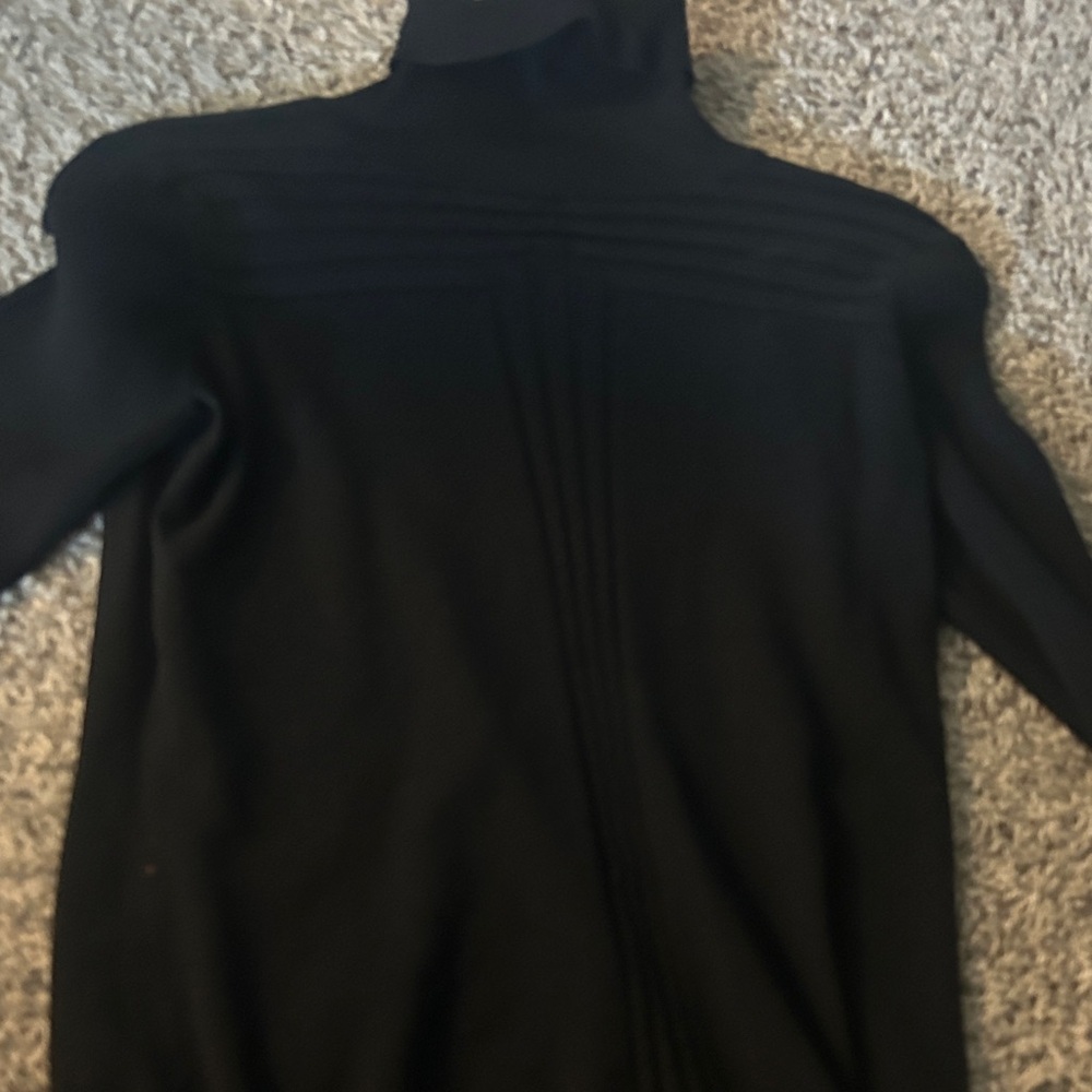 Black Turtleneck Sweater with Cowl Neck